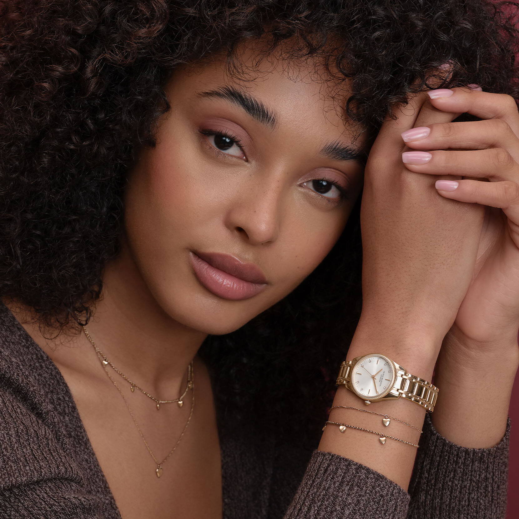 28mm Egerton White & Rose Gold Bracelet Watch