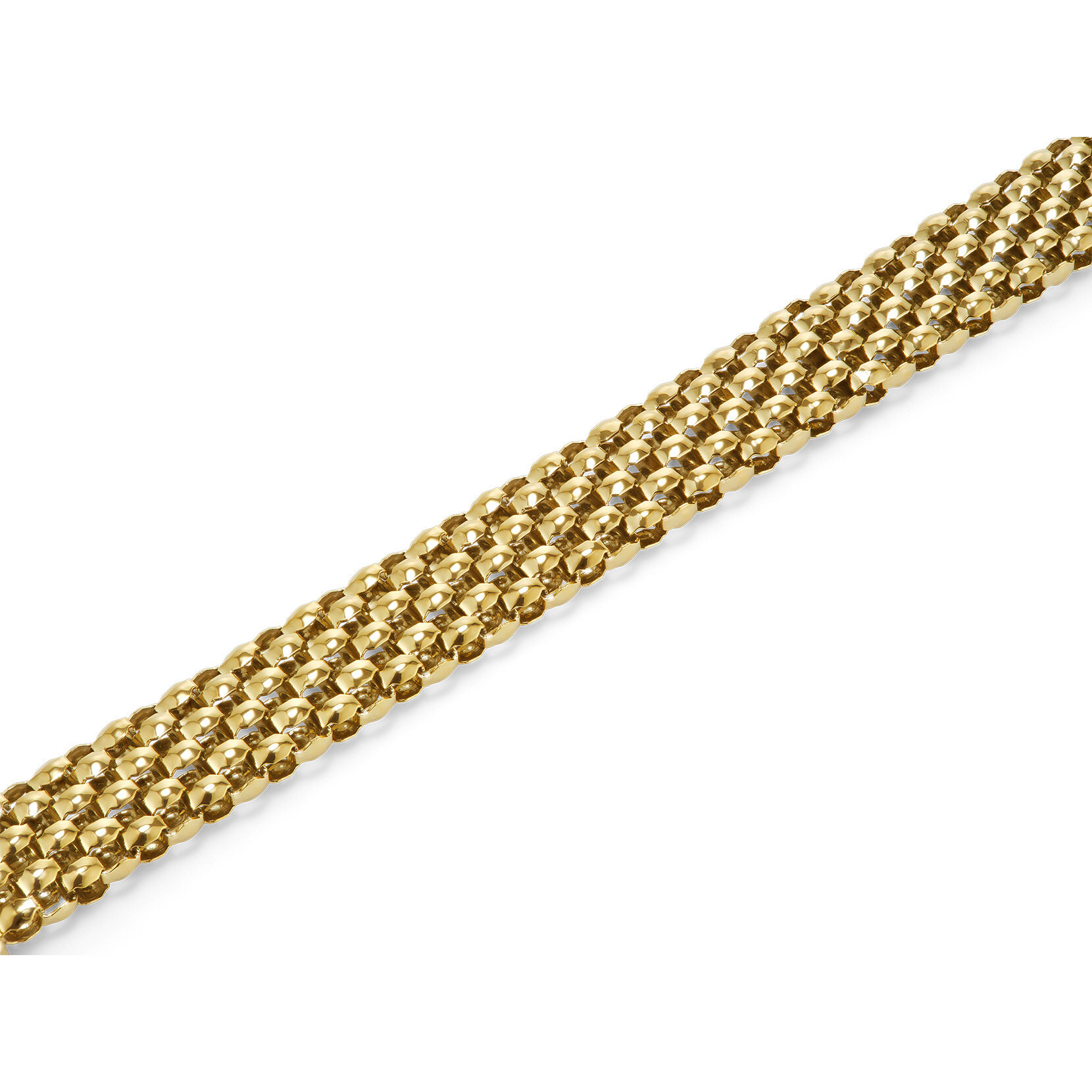 Chequerboard Link Gold Plated Bracelet