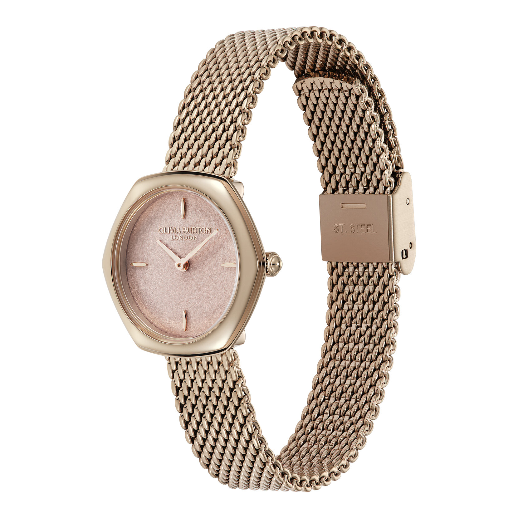 28mm Charing Blush & Rose Gold Mesh Watch