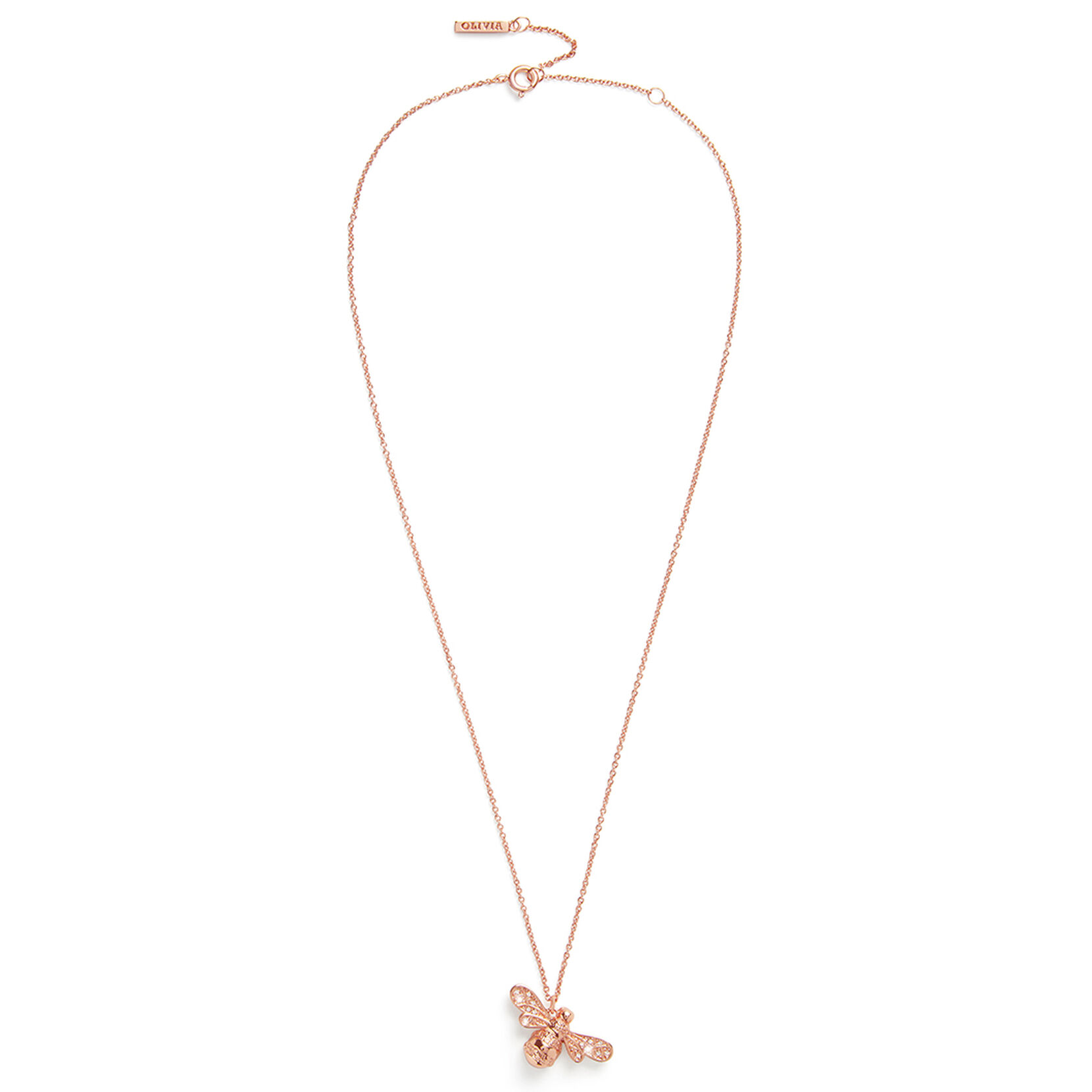 Sparkle Bee Rose Gold Bee Necklace