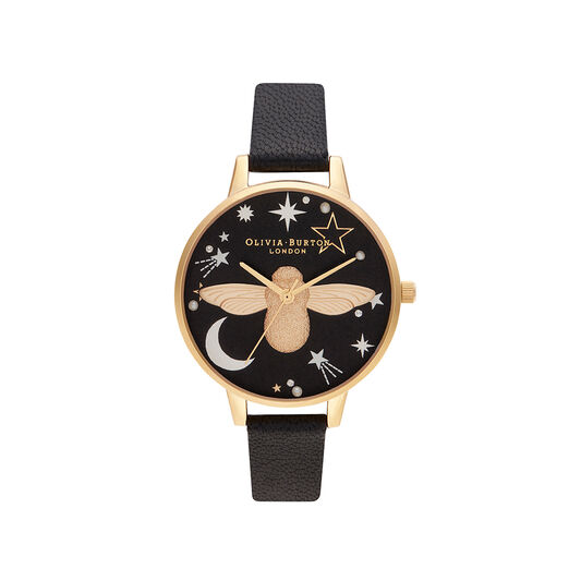 Celestial 3D Bee, Black & Gold