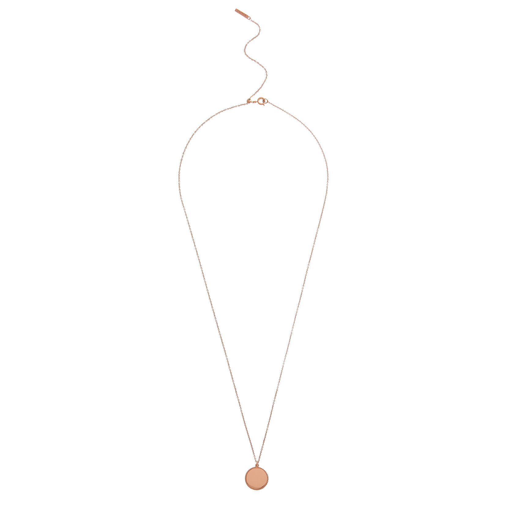 Rose Gold Disc Necklace