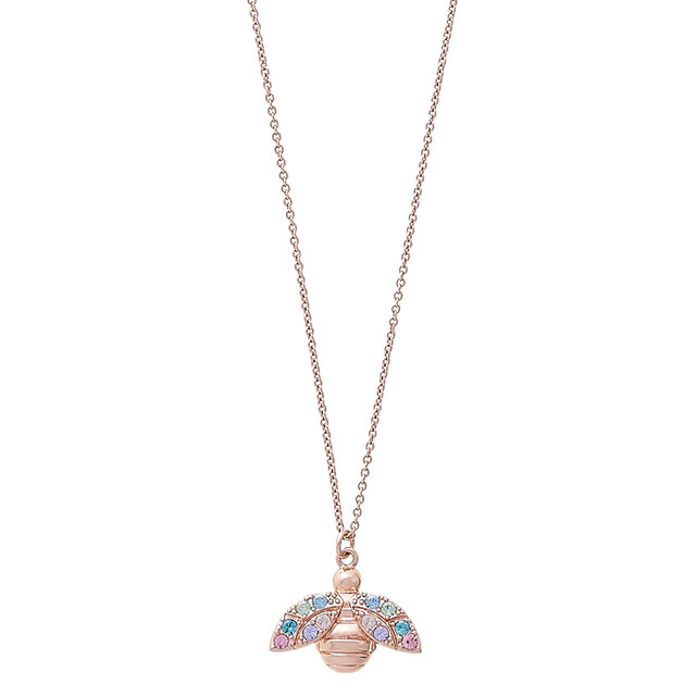 Rose Gold Bee Pendant Necklace