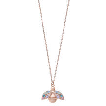 Rose Gold Bee Pendant Necklace