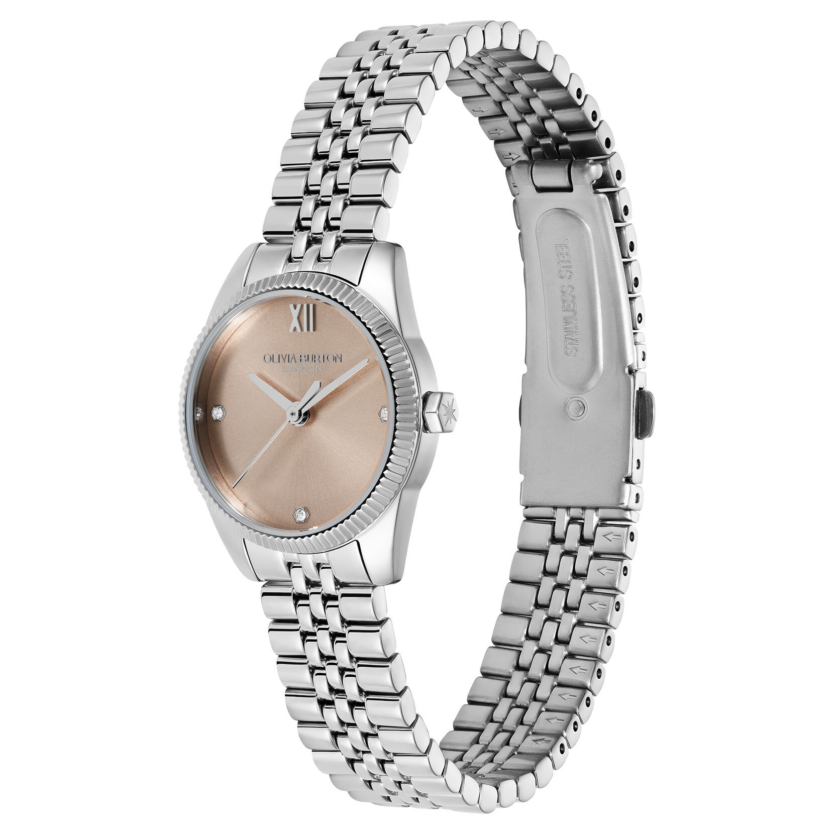 25mm Highbury Trench Coat & Silver Bracelet Watch
