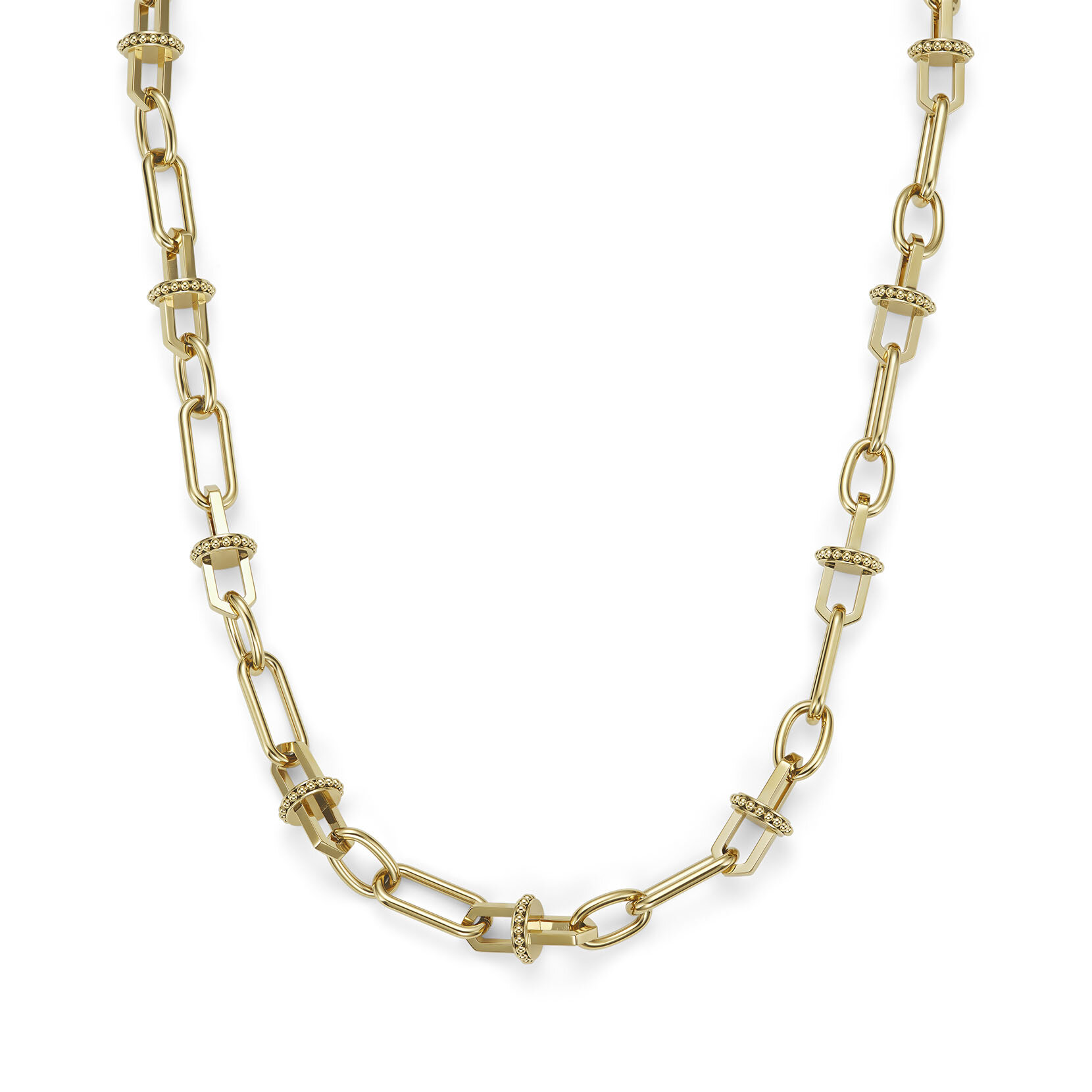 Mini Anchor Link Gold Plated Necklace