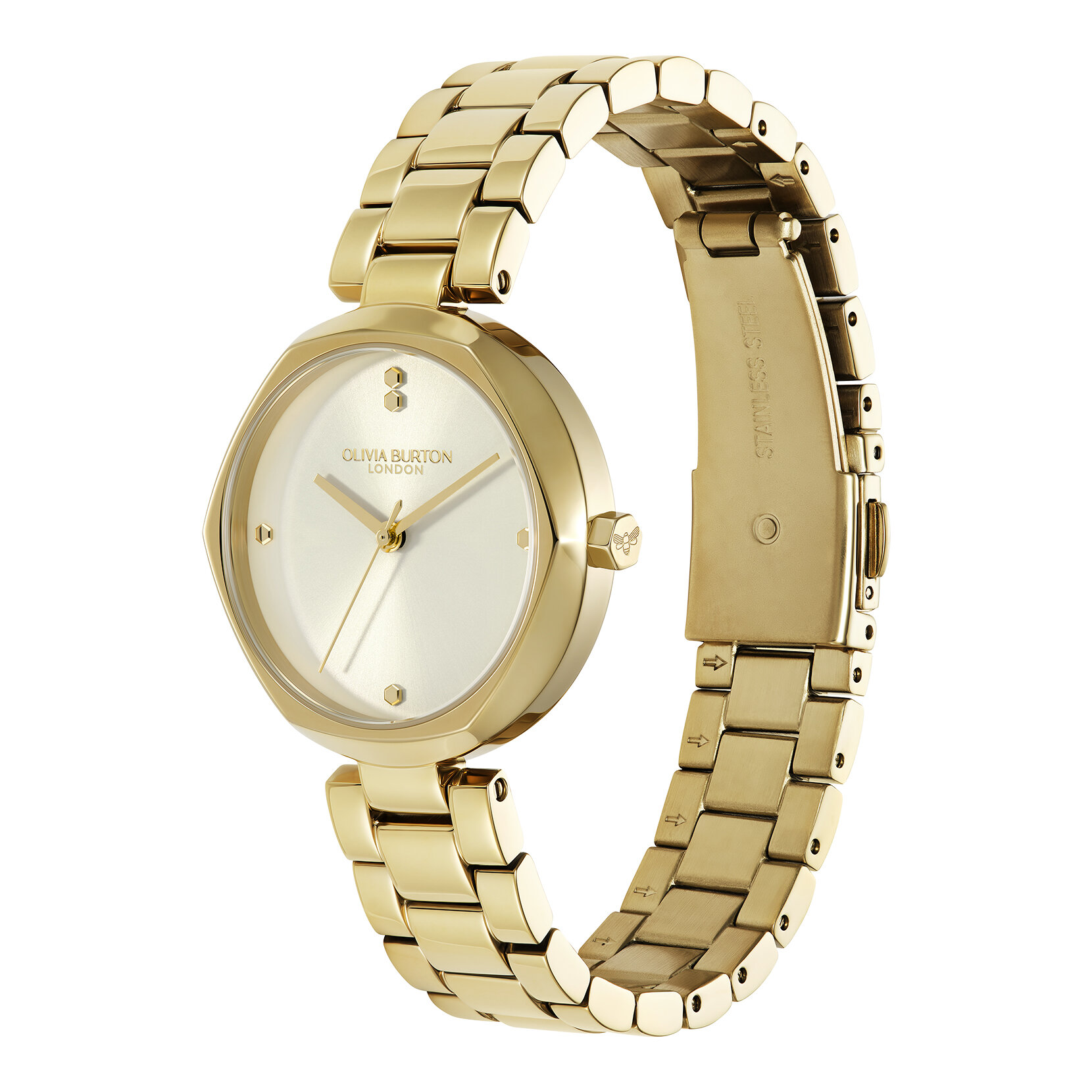 32mm Dimension T-Bar Ivory & Gold Bracelet Watch