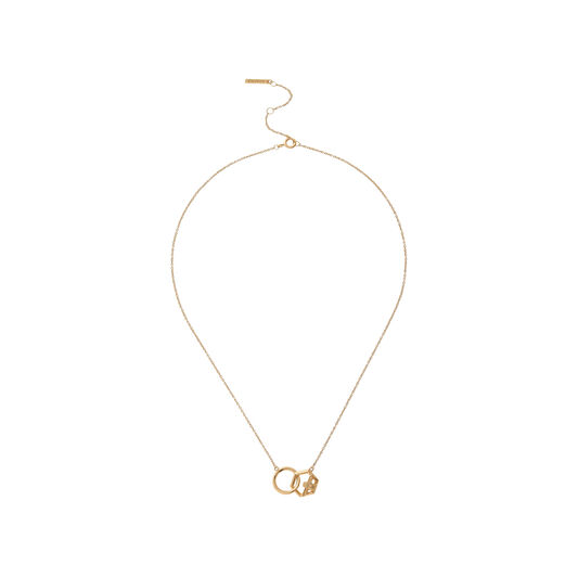 Honeycomb Bee Necklace Gold