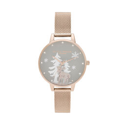 Winter Wonderland Pale Rose Gold Mesh