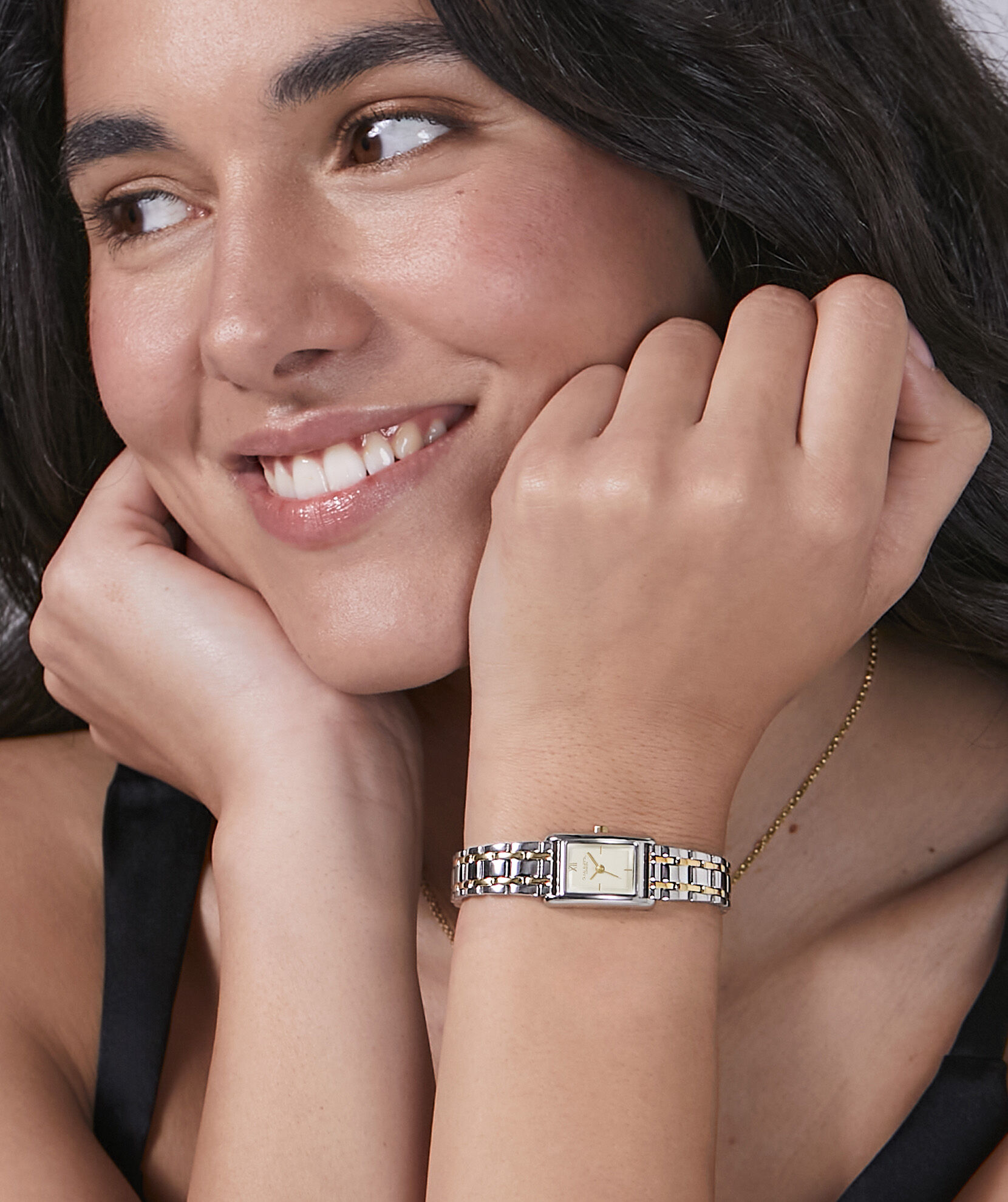 Classic 16mm Mini Grove White & Two Tone Bracelet Watch | Olivia