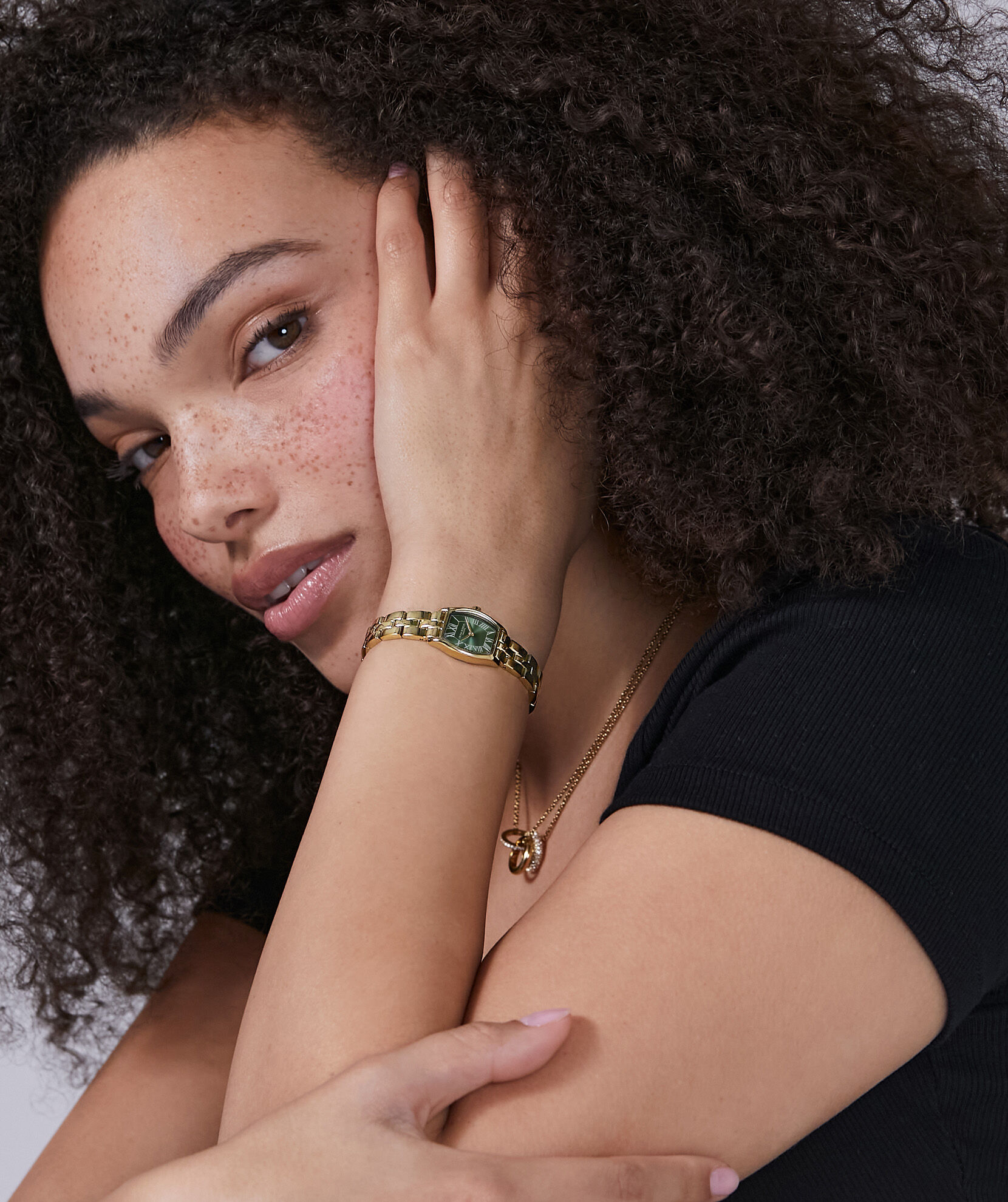 Classic 18mm Cambridge Forest Green & Gold Bracelet Watch | Olivia
