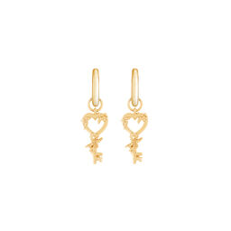 Celebration Key Huggie Hoop Gold