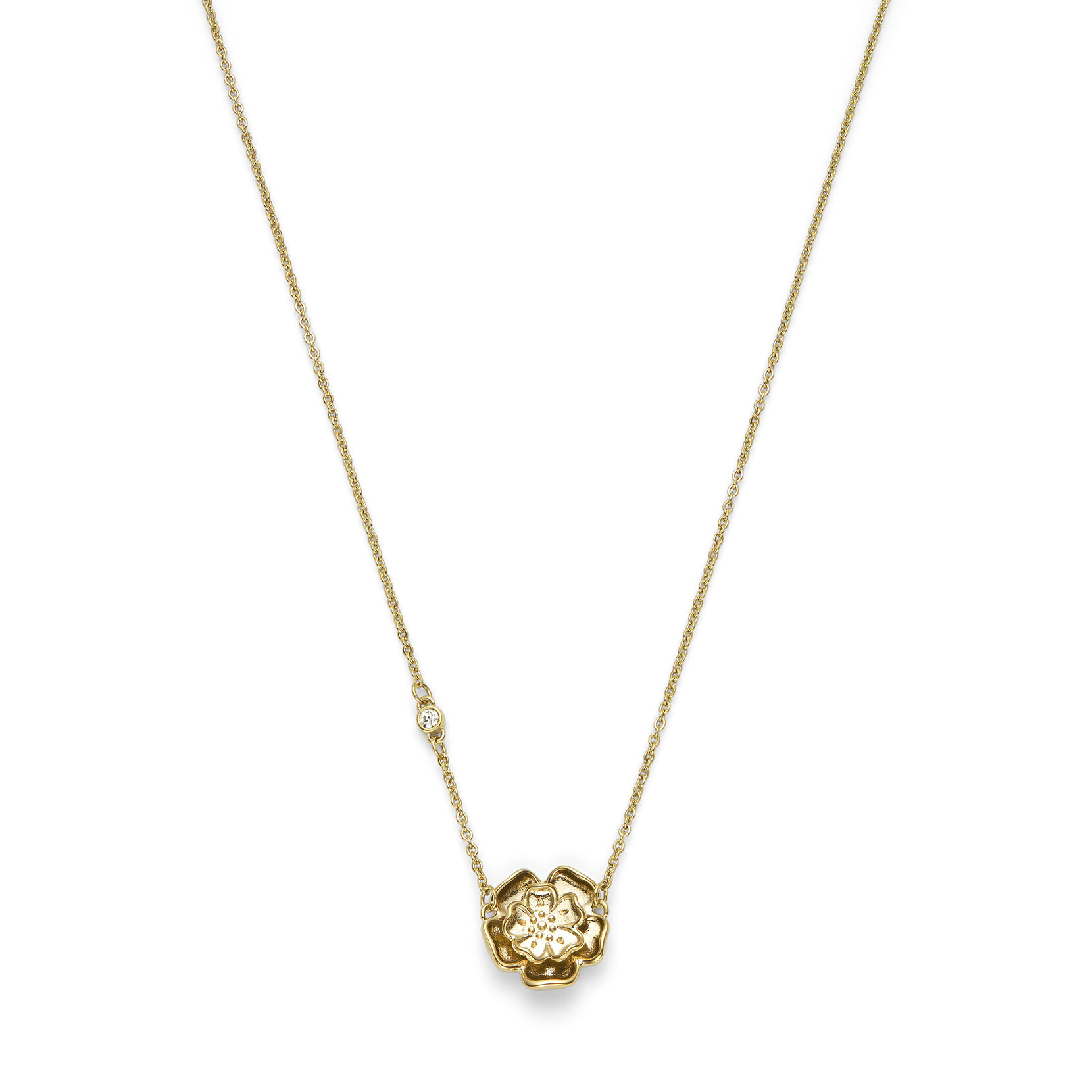 Tudor Rose Gold Plated Pendant Necklace