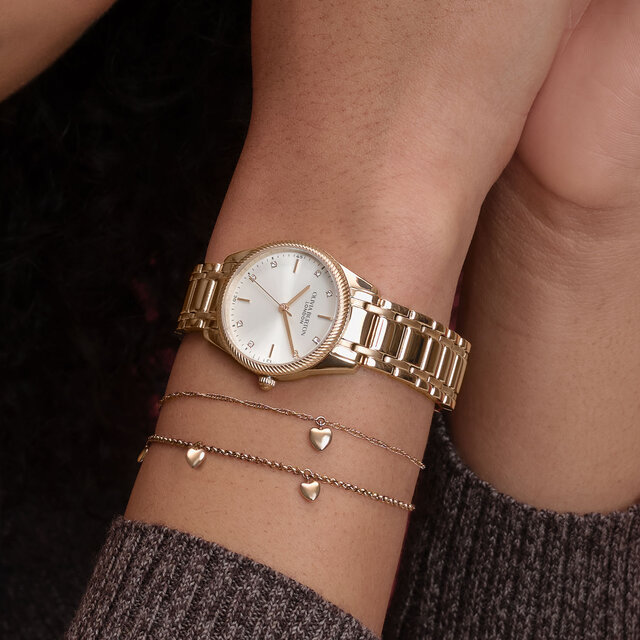 28mm Egerton White & Rose Gold Bracelet Watch