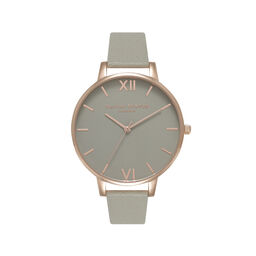  Big Dial Grey And Rose Gold Watch 