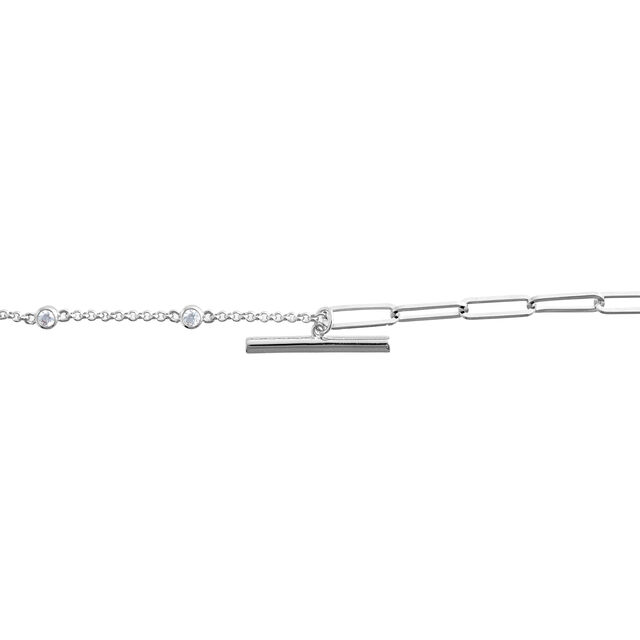 Classic Mismatch Tbar Silver Bracelet