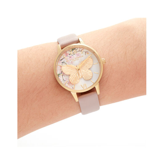Pretty Blossom 3D Butterfly Vegan Rose & Gold
