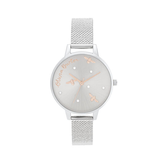 Pearly Queen Rose Gold & Silver Mesh