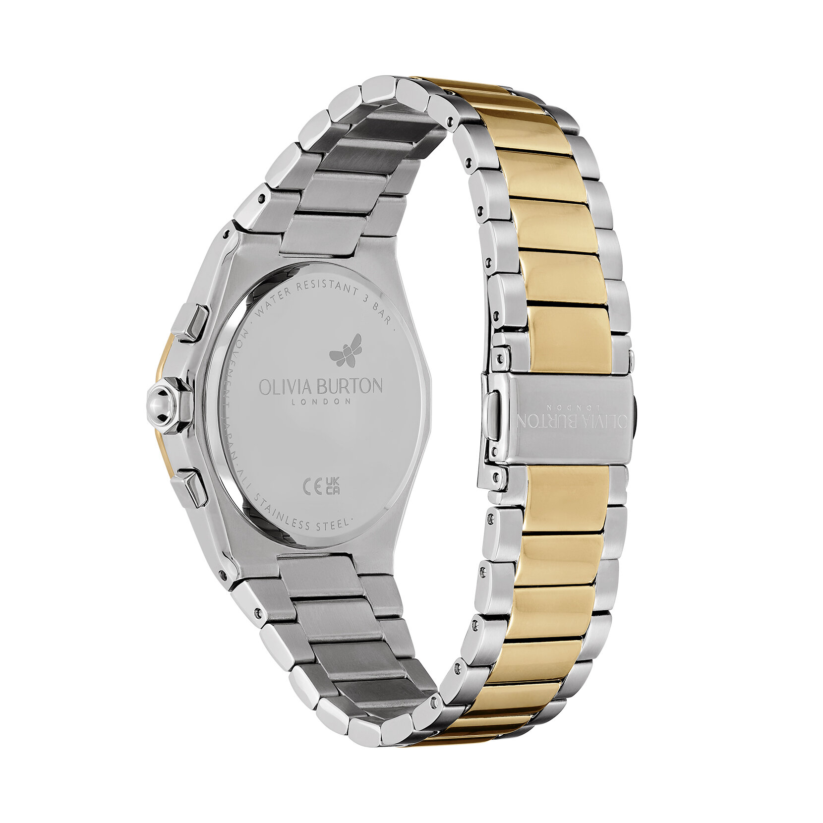 38mm Hexa Multi-Function White & Two Tone Bracelet Watch