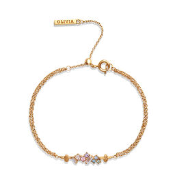 Rainbow Bee Chain Bracelet Gold