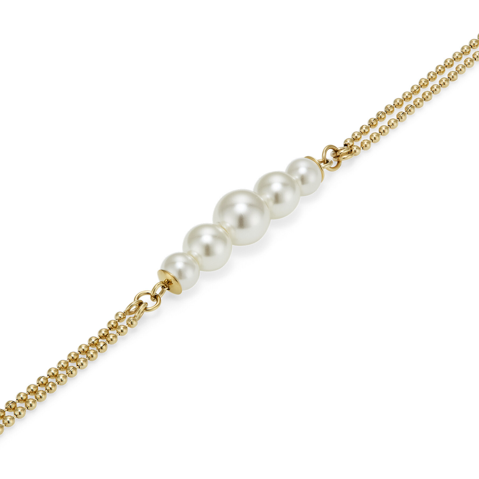 Pearls & Beads Gold Plated Bracelet