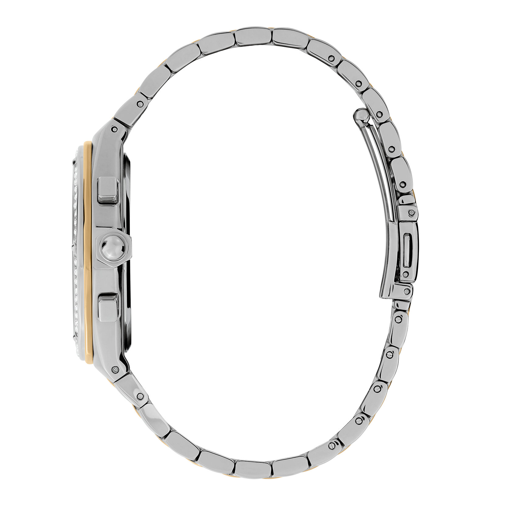 38mm Hexa Multi-Function White & Two Tone Bracelet Watch