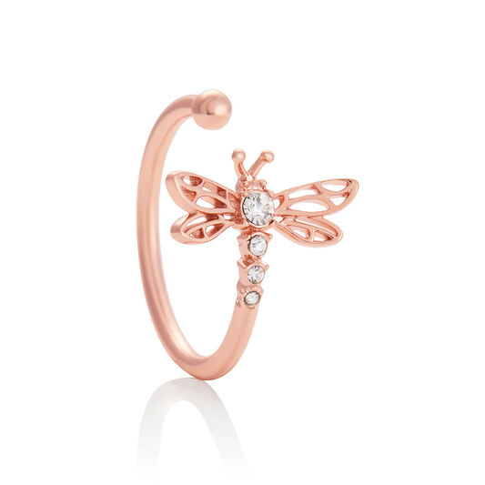 Dancing Dragonfly Ring Rose Gold