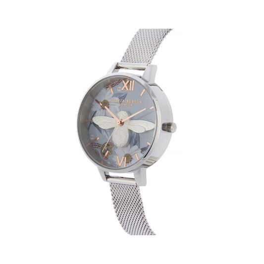 Bejewelled Florals 3D Bee Demi Dial Watch