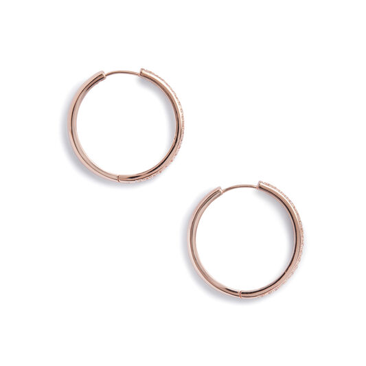 Hoop Earrings with White Topaz