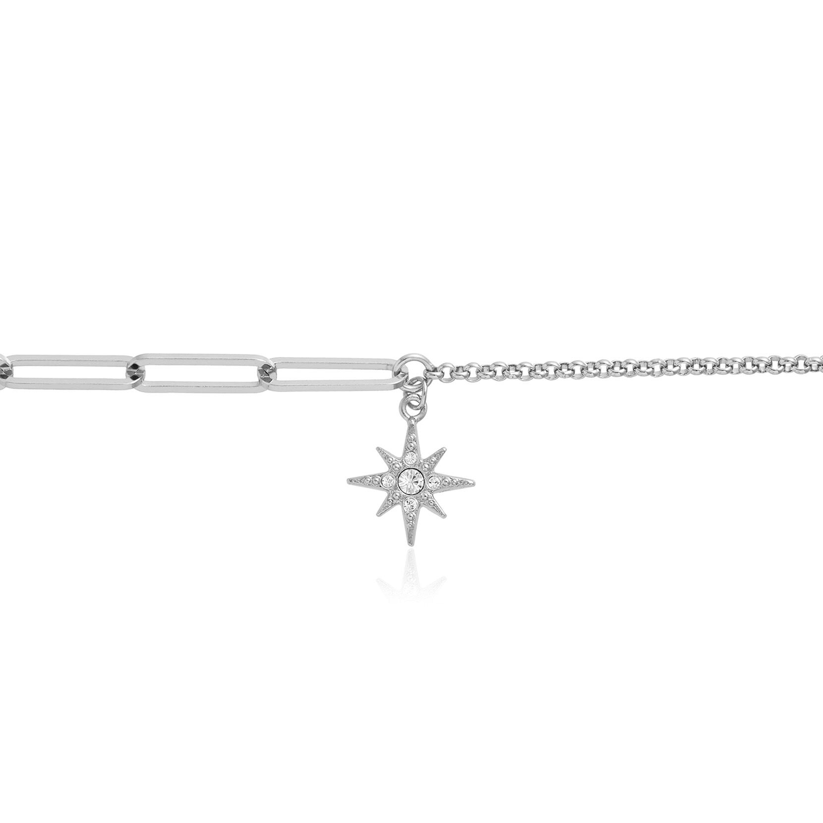 Celestial Silver North Star Mismatch Bracelet