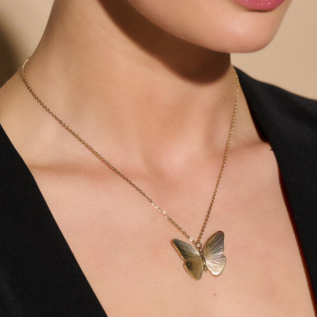 Butterfly Gold Necklace