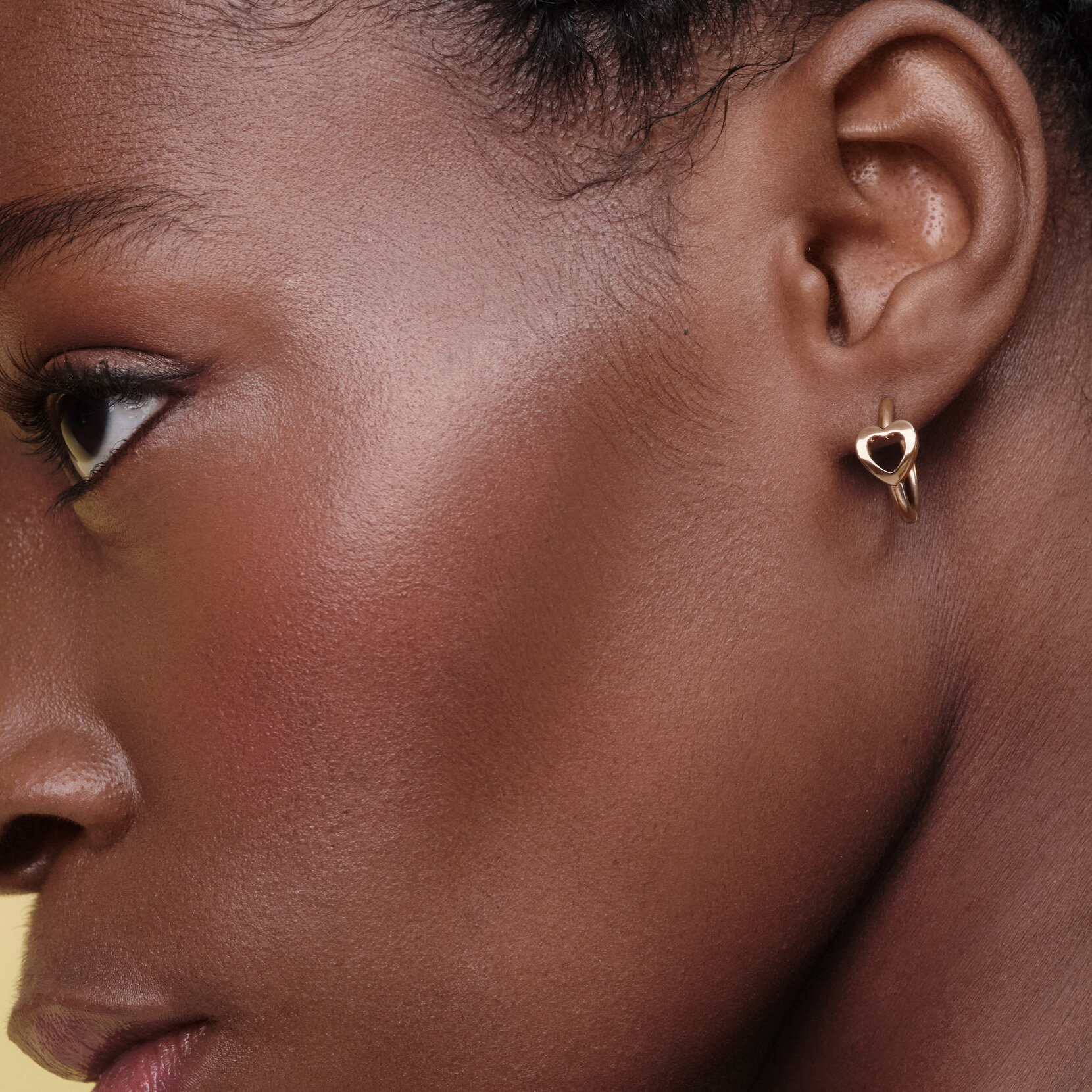 Kindred Interlink Heart Rose Gold Plated Hoop Earrings