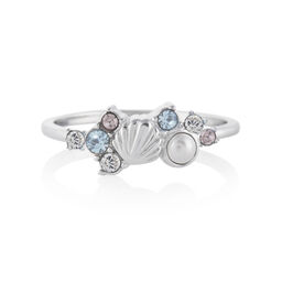 Sparkle Shell Silver Ring (M)