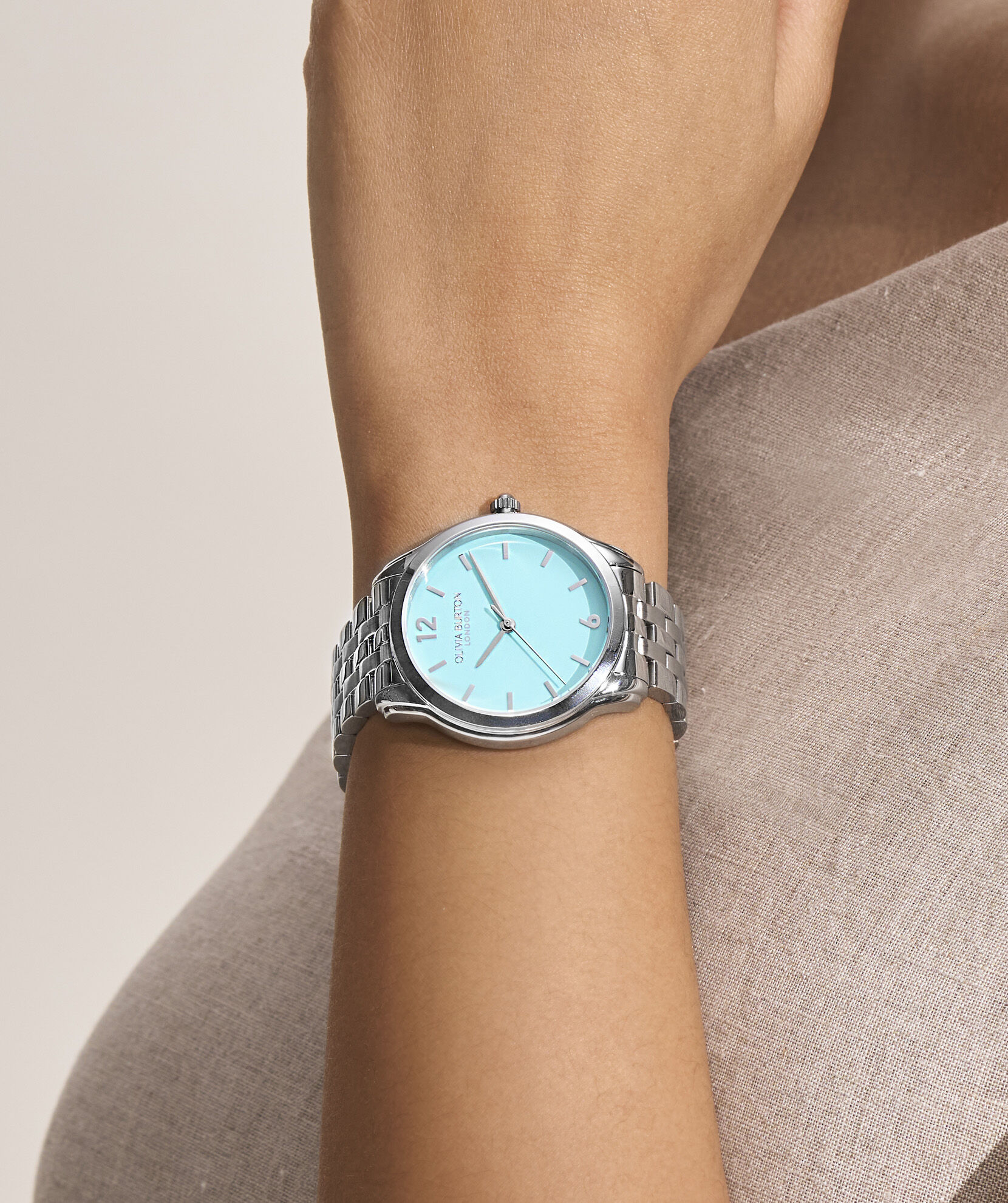 Classic 36mm Starlight Color Turquoise & Silver Bracelet
