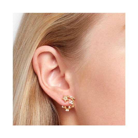 Celestial Swirl Hoops Gold