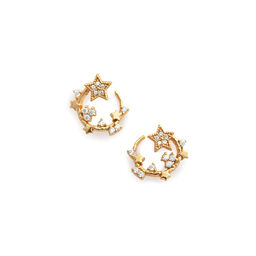 Celestial Swirl Hoops Gold