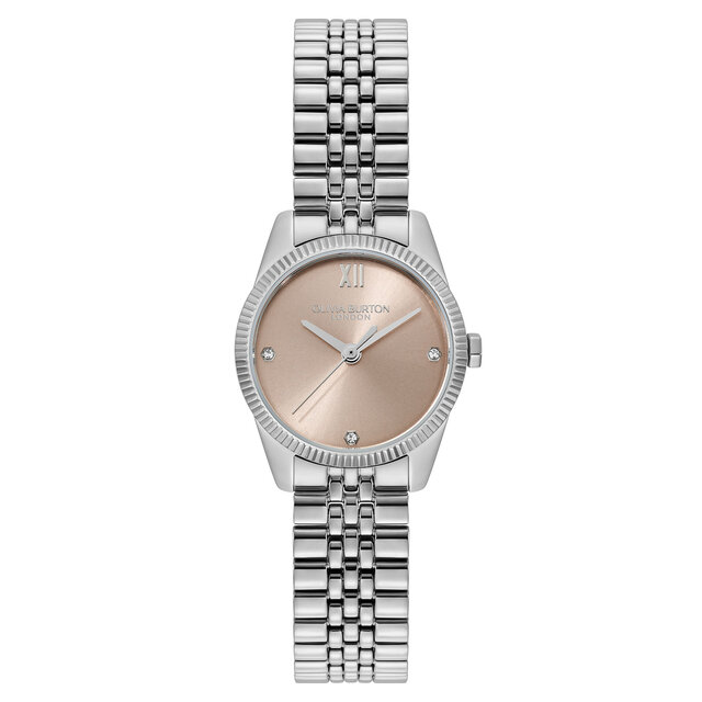 25mm Highbury Trench Coat & Silver Bracelet Watch