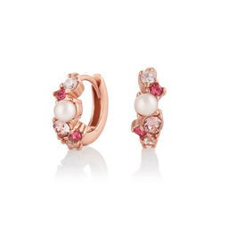 Under The Sea Bubble Huggie Hoops Rose Gold