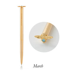 Celebration Bee Pen Aquamarine Crystal &&nbsp;Gold&nbsp;Mar