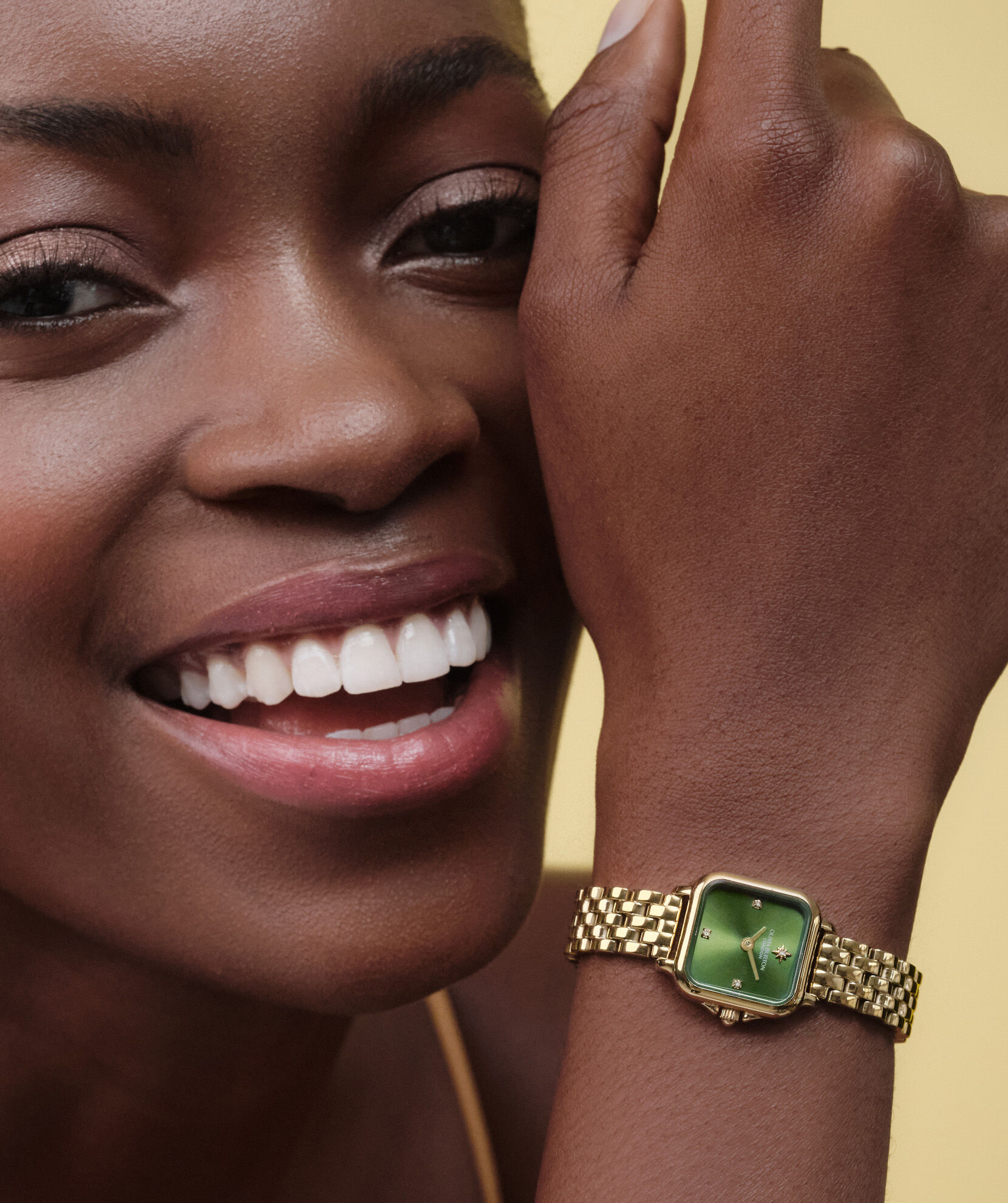 Classic 20mm Mini Grosvenor Deep Green & Gold Bracelet Watch