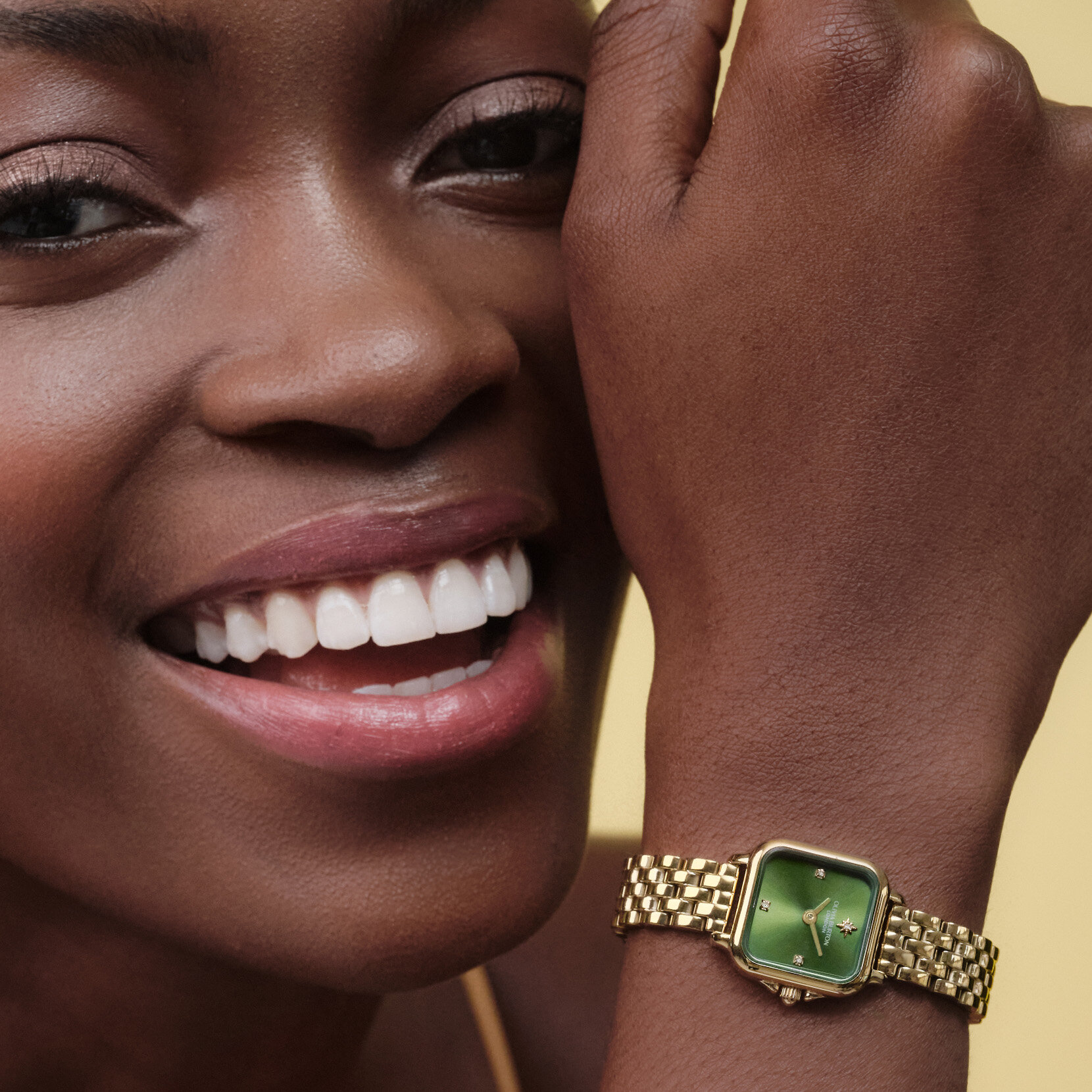 20mm Mini Grosvenor Deep Green & Gold Bracelet Watch