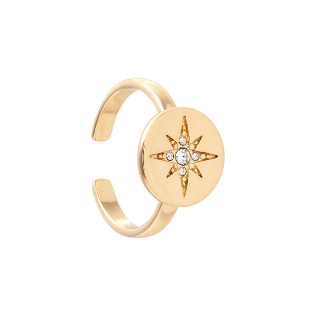 North Star Disc Gold Ring