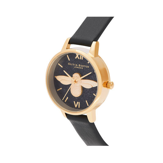 Glitter Bee 3D Bee, Eco Black & Gold