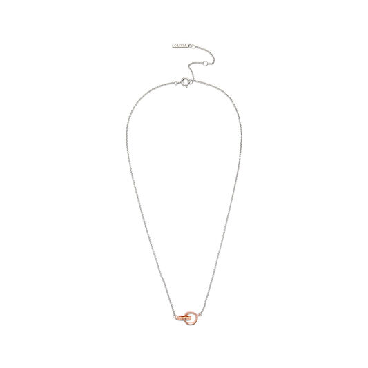 Interlink Necklace Silver & Rose Gold