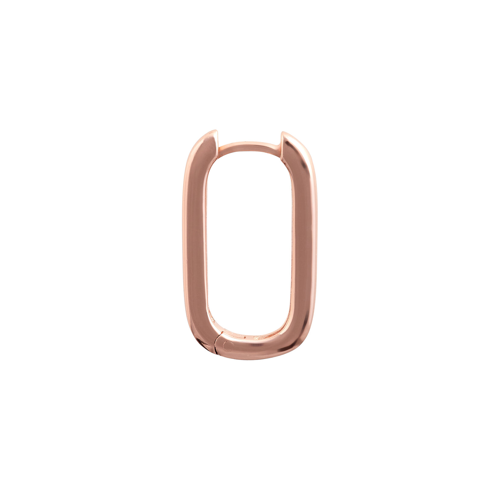 Rose Gold Oval Huggie Hoops