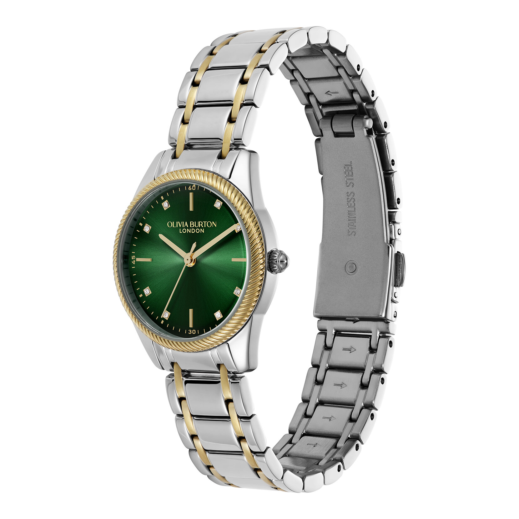28mm Egerton Forest Green & Two Tone Bracelet Watch