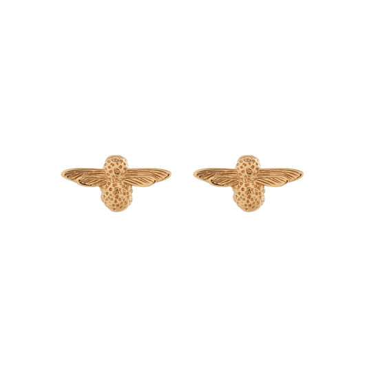 3D Bee Studs Gold