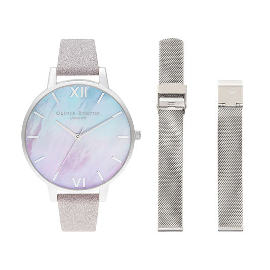 Olivia Burton Ombre Women's Watch and Strap Gift Set, 38mm