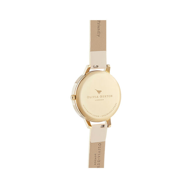 Sunlight Florals Vegan Cream & Gold Watch