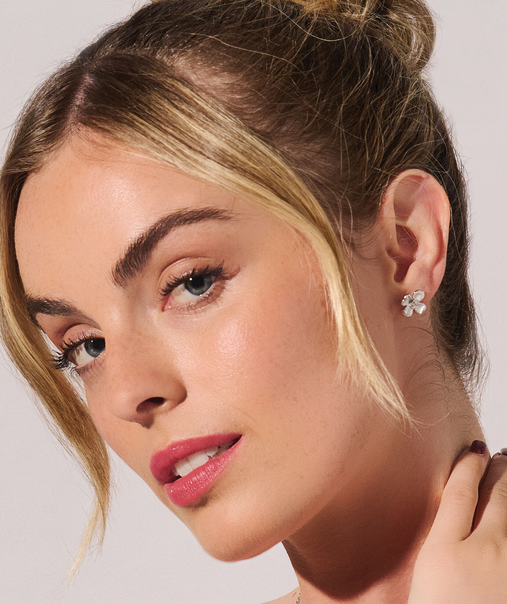 Signature Dogwood Flower Silver Stud Earrings Olivia Burton London